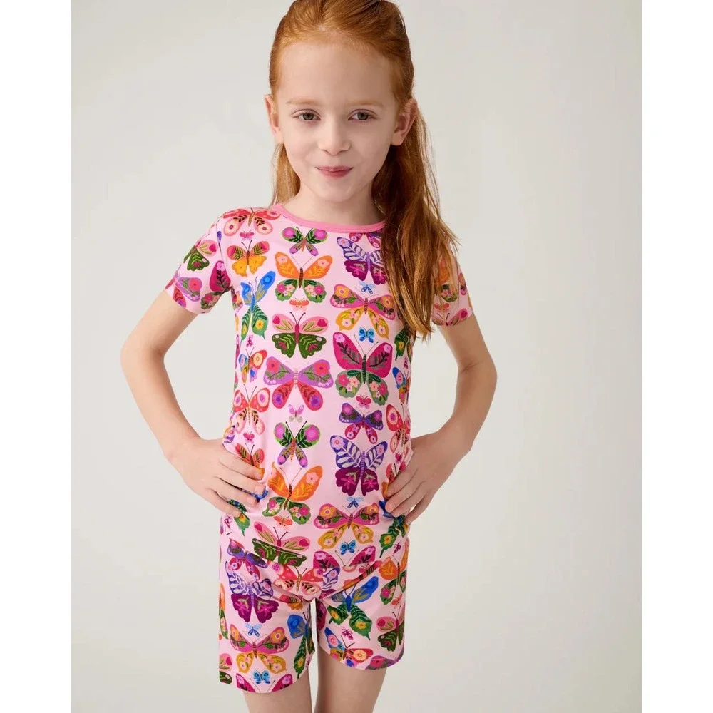 Little Sleepies Flutter Garden Two-Piece Pajama Set 4T NWT